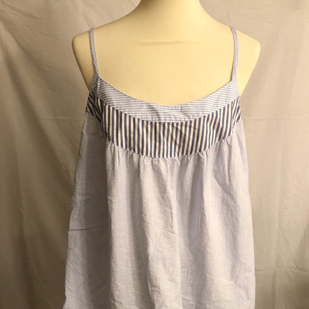 Breezy seersucker Lane Bryant tank, size 18.
